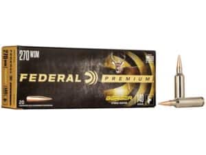 Federal Premium Ammunition 270 Winchester Short Magnum (WSM) 140 Grain Berger Hybrid Hunter Box of 20 For Sale