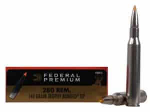 500 Rounds of Federal Premium Ammunition 280 Remington 140 Grain Trophy Bonded Tip Box of 20 For Sale