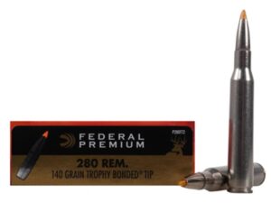 Federal Premium Ammunition 280 Remington 140 Grain Trophy Bonded Tip Box of 20 For Sale