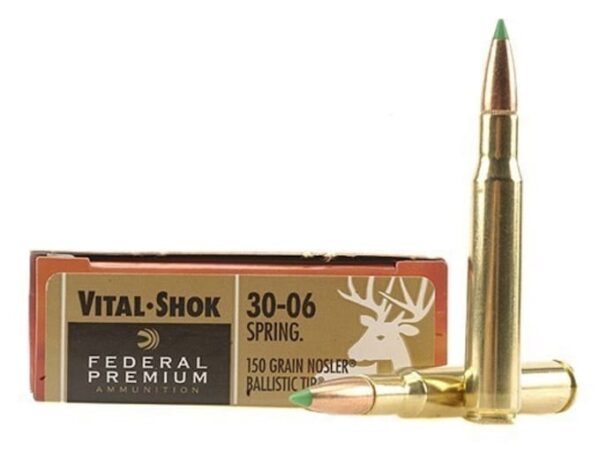 Federal Premium Ammunition 30-06 Springfield 150 Grain Nosler Ballistic Tip Box of 20 For Sale