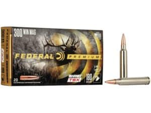 Federal Premium Ammunition 300 Winchester Magnum 180 Grain Barnes TSX Box of 20 For Sale