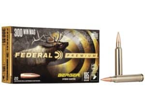 Federal Premium Ammunition 300 Winchester Magnum 185 Grain Berger Hybrid Hunter Box of 20 For Sale