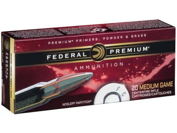 Federal Premium Ammunition 280 Remington 150 Grain Nosler Partition Box of 20 For Sale