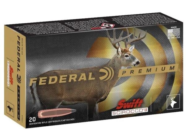 Federal Premium Ammunition 243 Winchester 90 Grain Swift Scirocco II Box of 20 For Sale