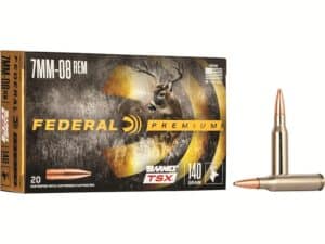 Federal Premium Ammunition 7mm-08 Remington 140 Grain Barnes TSX Hollow Point Lead-Free Box of 20 For Sale
