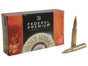 500 Rounds of Federal Premium Gold Medal Ammunition 30-06 Springfield 168 Grain Sierra MatchKing Hollow Point Boat Tail Box of 20 For Sale