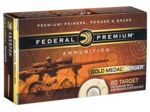 Federal Premium Gold Medal Berger Ammunition 223 Remington 73 Grain Berger Hollow Point Boat Tail For Sale
