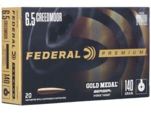 Federal Premium Gold Medal Berger Ammunition 6.5 Creedmoor 140 Grain Hollow Point Boat Tail For Sale