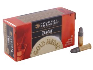 500 Rounds of Federal Premium Gold Medal Target Ammunition 22 Long Rifle 40 Grain Lead Round Nose For Sale