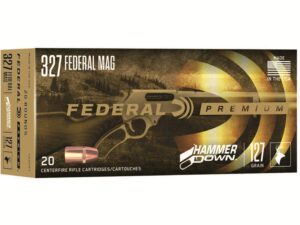 500 Rounds of Federal Premium HammerDown Ammunition 327 Federal Magnum 127 Grain Bonded Soft Point Box of 20 For Sale