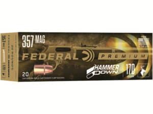 Federal Premium HammerDown Ammunition 357 Magnum 170 Grain Bonded Soft Point Box of 20 For Sale