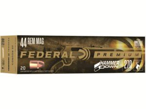 500 Rounds of Federal Premium HammerDown Ammunition 44 Remington Magnum 270 Grain Bonded Soft Point Box of 20 For Sale
