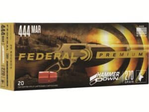 Federal Premium HammerDown Ammunition 444 Marlin 270 Grain Bonded Jacketed Hollow Point Box of 20 For Sale