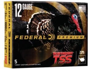 Federal Premium Heavyweight TSS Turkey Ammunition 12 Gauge Non-Toxic Tungsten Super Shot Flitecontrol Flex Wad For Sale