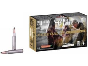 Federal Premium Meat Eater Ammunition 280 Ackley Improved 140 Grain Trophy Copper Tipped Boat Tail Lead-Free Box of 20 For Sale