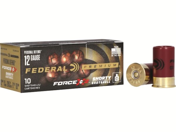 Federal Premium Personal Defense Shorty Shotshell Ammunition 12 Gauge 1-3/4" Force X2 00 Buckshot 6 Pellets For Sale