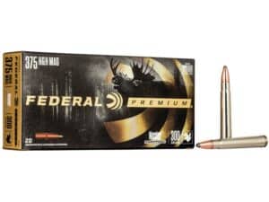 500 Rounds of Federal Premium Safari Ammunition 375 H&H Magnum 300 Grain Nosler Partition For Sale