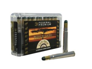 Federal Premium Safari Ammunition 375 H&H Magnum 300 Grain Woodleigh Hydrostatically Stabilized Solid Bullets For Sale