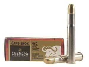 Federal Premium Safari Ammunition 470 Nitro Express 500 Grain Speer Trophy Bonded Sledgehammer Box of 20 For Sale