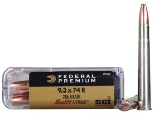 Federal Premium Safari Ammunition 9.3x74mm Rimmed 286 Grain Swift A-Frame Box of 20 For Sale