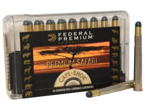 Federal Premium Safari Ammunition 9.3x74mm Rimmed 286 Grain Woodleigh Hydrostatically Stabilized Solid Bullets Box of 20 For Sale