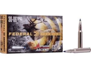 Federal Premium Terminal Ascent Ammunition 30-06 Springfield 175 Grain Polymer Tip Bonded Boat Tail Box of 20 For Sale