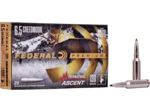 500 Rounds of Federal Premium Terminal Ascent Ammunition 6.5 Creedmoor 130 Grain Polymer Tip Bonded Boat Tail Box of 20 For Sale