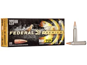 500 Rounds of Federal Premium Varmint & Predator Ammunition 223 Remington 55 Grain Nosler Ballistic Tip Box of 20 For Sale