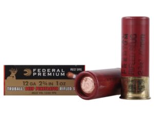 500 Rounds of Federal Premium Vital-Shok Ammunition 12 Gauge 2-3/4″ 1 oz Deep Penetrator TruBall Hollow Point Rifled Slug Box of 5 For Sale