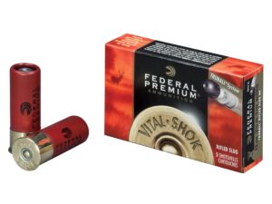 500 Rounds of Federal Premium Vital-Shok Ammunition 12 Gauge 2-3/4″ 1 oz TruBall Hollow Point Rifled Slug Box of 5 For Sale