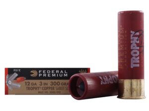 500 Rounds of Federal Premium Vital-Shok Ammunition 12 Gauge 3″ 300 Grain Trophy Copper Tipped Sabot Slug Lead-Free Box of 5 For Sale
