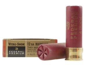 500 Rounds of Federal Premium Vital-Shok Ammunition 12 Gauge 3″ Buffered Copper Plated Buckshot For Sale