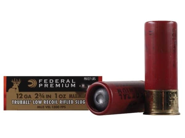 Federal Premium Vital-Shok Low Recoil Ammunition 12 Gauge 2-3/4" 1 oz TruBall Hollow Point Rifled Slug Box of 5 For Sale
