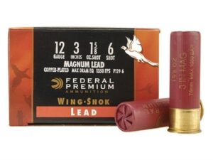 Federal Premium Wing-Shok Ammunition 12 Gauge Buffered Copper Plated Shot For Sale