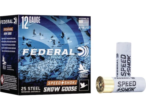 Federal Speed-Shok Snow Goose Ammunition 12 Gauge 3" 1-1/4 oz Non-Toxic Steel Shot For Sale