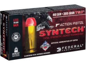 Federal Syntech Action Pistol Ammunition 40 S&W 205 Grain Total Synthetic Jacket For Sale