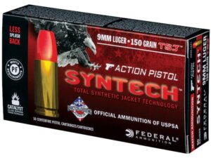 Federal Syntech Action Pistol Ammunition 9mm Luger 150 Grain Total Synthetic Jacket For Sale