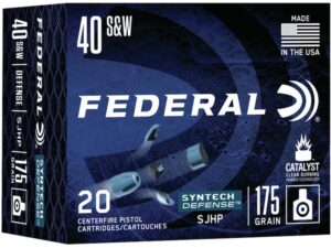 Federal Syntech Defense Ammunition 40 S&W 175 Grain Synthetic Jacket Segmented Hollow Point For Sale