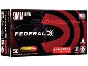 Federal Syntech PCC Ammunition 9mm Luger 130 Grain Total Synthetic Jacket For Sale