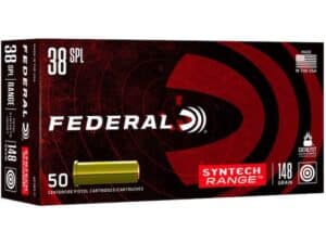 Federal Syntech Range Ammunition 38 Special 148 Grain Total Synthetic Jacket Wadcutter For Sale