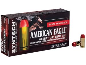 Federal Syntech Range Ammunition 40 S&W 165 Grain Total Synthetic Jacket For Sale
