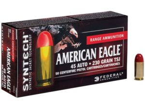 Federal Syntech Range Ammunition 45 ACP 230 Grain Total Synthetic Jacket For Sale