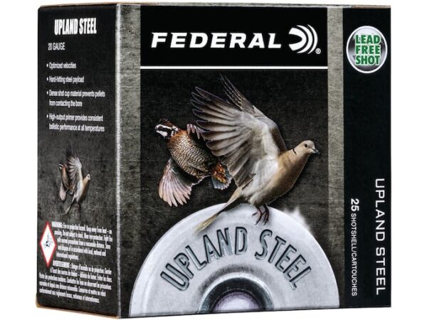 Federal Factory Second Upland Steel Ammunition 20 Gauge 2-3/4" 3/4 oz #7-1/2 Non-Toxic Steel Shot Case of 250 (10 Boxes of 25) For Sale