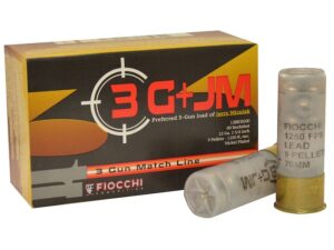 Fiocchi 3-Gun Ammunition 12 Gauge 2-3/4" 00 Buckshot 9 Nickel Plated Pellets Box of 10 For Sale
