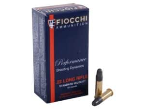 Fiocchi Ammunition 22 Long Rifle 40 Grain Lead Round Nose For Sale