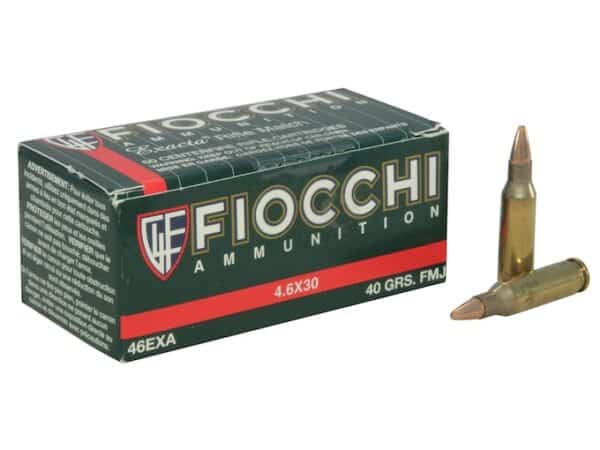 Fiocchi Ammunition 4.6x30mm HK 40 Grain Full Metal Jacket Box of 50 For Sale