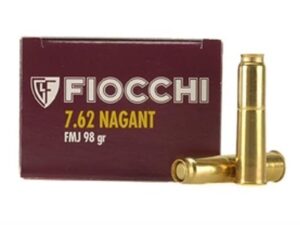 Fiocchi Ammunition 7.62mm Russian Nagant (7.62x38mmR) 98 Grain Full Metal Jacket Box of 50 For Sale