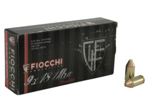 Fiocchi Ammunition 9x18mm Ultra 100 Grain Full Metal Jacket Box of 50 For Sale