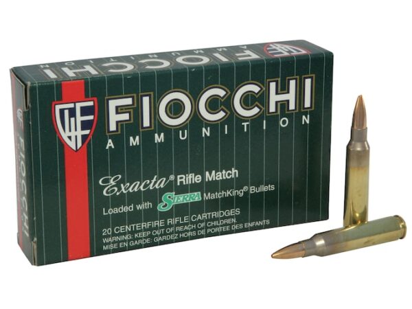 Fiocchi Exacta Ammunition 223 Remington 77 Grain Sierra MatchKing Hollow Point For Sale