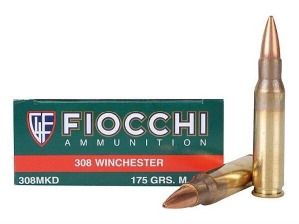 Fiocchi Exacta Ammunition 308 Winchester 175 Grain Sierra MatchKing Hollow Point Box of 20 For Sale